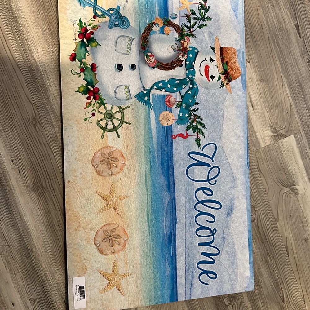 Snowman rug 18x30